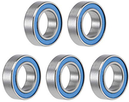 sourcing map 5 Stück Kugellager Rillenkugellager MR148-2RS 8mm Innendurchm 14mm Außendurchm 4mm Bohrung Doppelt Abgedichtet Chromstahl Blau Z2 für Skateboard 3D Drucker Roller Inline Skates