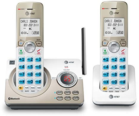 AT&T DL72219 Expandable Cordless Phone with Bluetooth Connect to Cell, Smart Call Blocker and Answering System