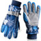 Vagasi Skihandschuhe Kinder Schneehandschuhe Mädchen Fleece Winterhandschuhe wasserdichte Winddichte Handschuhe für Jungen im Outdoor-Sport Winter Sport Snowboard, blau, M
