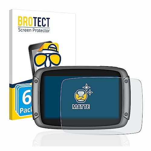 BROTECT Schutzfolie für TomTom Rider 550 | 6 Stück Entspiegelnder Displayschutz Made in Germany Matte Displayschutz-Folie Anti-Reflex Anti-Fingerprint Einfache Montage