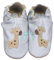 HOBEA-Germany Kitaschuhe Safestep, Kinderhausschuhe, Lederschuhe (Giraffe grau, 30/31 EU)