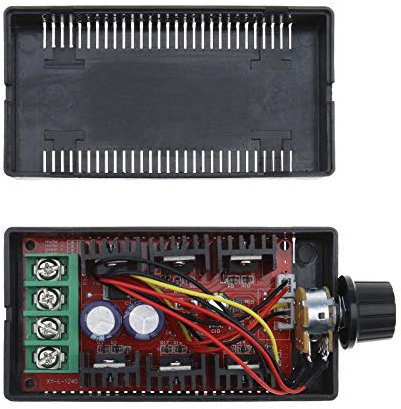 EMSea 1x PWM DC Motor Speed Control Switch HHO Controller Governor 9-50V 40A 2000W con Caso Per DC Lampadina Dimming