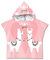 DOTBUY Badeponcho Strandtuch mit Kapuze, Kinder Jungen Mädchen 3D Cartoon Alpaka Muster Mikrofaser Kapuzenhandtuch Wechselkleider Bademantel Badetuch Poncho Handtuch (60x80cm,Rosa B)