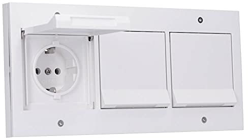 Gira TX 44 Reinweiß Komplett-Set 3x Steckdose 045466 3-fach Rahmen 021366 Feuchtraum IP44