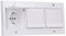 Gira TX 44 Reinweiß Komplett-Set 3x Steckdose 045466 3-fach Rahmen 021366 Feuchtraum IP44