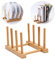 Basetousual Tellerständer Holz,Tellerhalter Ständer,Abtropfgestell Holz,Tellerregal,Topfdeckelhalter,Abtropfgestell Aufbewahrung,Für Teller,Schüsseln,Topfdeckel,Schneidebretter,Bücher – 3 Fächer