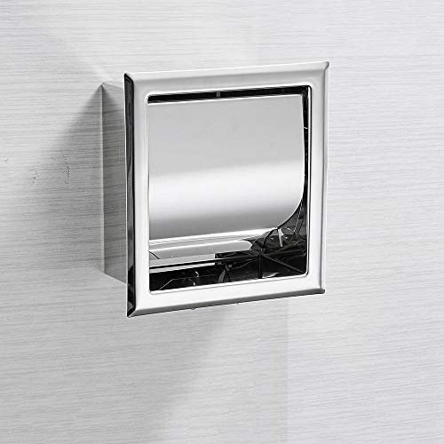 Hensftods Edelstahl 304 Toilettenpapierhalter Chrom A Wandmontage Unterputz Badezimmer Rollenpapierbox