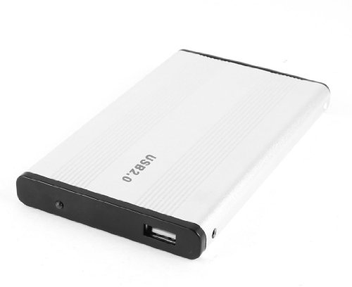 Ruilogod 2.5 IDE 44 PIN Externer HDD-Festplattenlaufwerk Gehäuse mit USB 2.0-Kabel