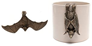 Hanging Bat & Bat With Wings Open Pot Buddies Pot Hanger Bundle Set