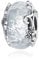 BEEUVIP Damen Weiße Glasperle Charm Anhänger für Armband 925 Sterling Silber Geburtsstein Charms Beads passend für Armband