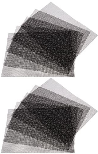 SG Store 10 almohadillas de malla para macetas de 30 x 20 cm, rectangulares, para drenaje de jardín, para bricolaje, bonsái, maceta, rejilla inferior, malla de plástico, color negro