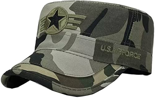 QICHEN Military Army Cap Herren Flache Baseball Kappe Freizeit Wandern