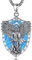 AEONSLOVE Erzengel Michael Halskette Silber 925 für Damen Herren Heiliger Michael Medaille Anhänger Opal Saint Michael Archangel Amulett Kette Katholische Schmuck Religiöse Geschenk