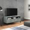FIRBNUS TV-Schrank Oslo Mit Metallbeinen 106x40x46,5 cm Grau Massivholz Kiefer Kommode Sideboard Industrial TV Cabinet Unterschrank