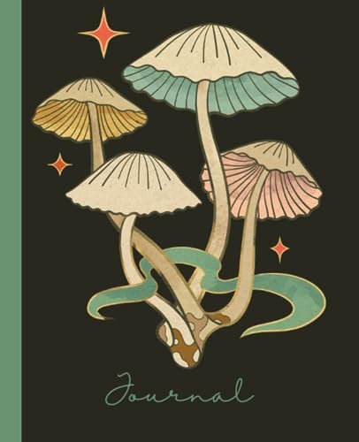 Cute Mushroom Journal Notebook: 110 pages, lined, 7.5 x 9.25