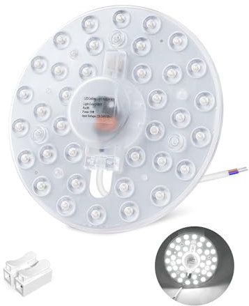 DoRight 18W Módulo de Anillo LED, con Soporte Magnético Blanco Frío 6000K, Juego de Conversión para Lámparas de Techo y Lámparas de Pared, Repuesto de Lámpara Fluorescente Circular