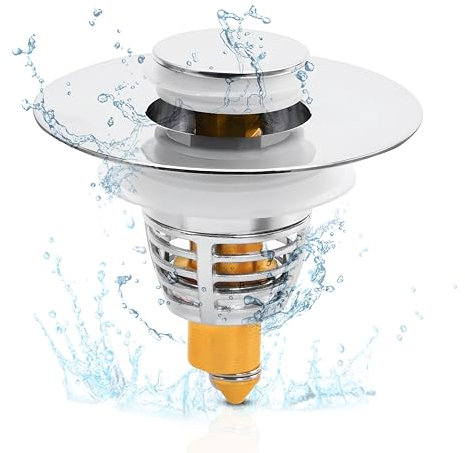 Waschbeckenstöpsel 32-42mm Pop Up Ventil Waschbecken Sieb Stopfen für Spülbecken Edelstahl Ersatzteil Stöpsel für Spülbecken für Küche Badezimmer