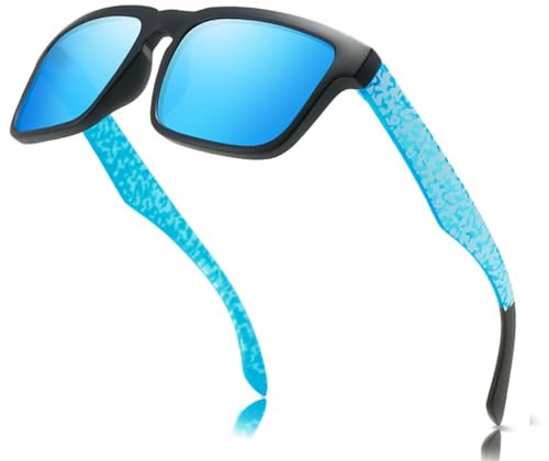 HGDGears Mens Sunglasses,Polarised Sunglasses Mens Womens for Driving Fishing Running Classic Ultra Light Sun Glasses UV Protection(Blue)