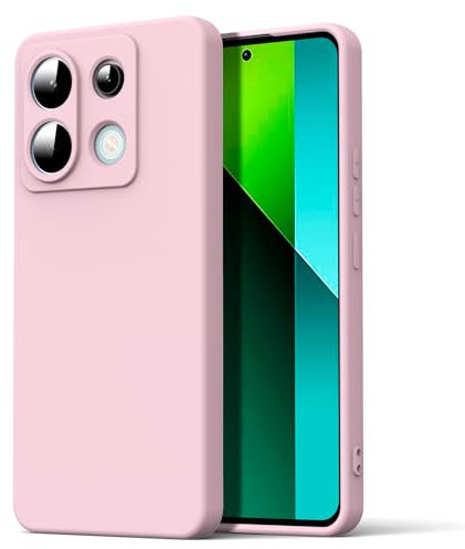 Byvuwiay Cover per Xiaomi Redmi Note 13 Pro 5G / Poco X6 5G, Morbida Silicone Liquida TPU Protettivo Ultra Slim Custodia Antiurto, Custodia Compatibile con Xiaomi Redmi Note 13 Pro 5G - rosa