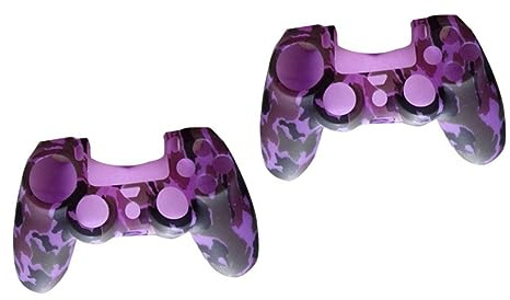 jojofuny Lot De 2 Coques De En Caoutchouc Silicone Pour Manettes 4 Coques Camouflage Pour Manettes