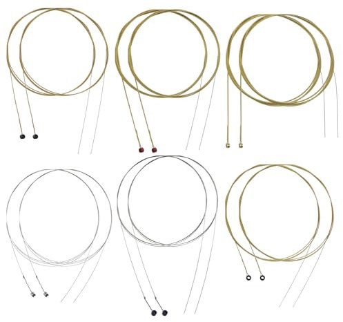 VGOL 2 Sets Gitarrensaiten Akustikgitarrensaiten EJ13 80/20 Bronze Wound Gitarrensaiten Custom Light Gauge 11-52 für 6 Saiten Gitarre