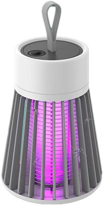 Mozz Guard Mozzguard Mosquito Zapper Moskito Trap Lampe Anti Moustique Rechargeable UV (2-2000 mA-Grau)