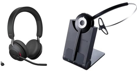 Jabra Evolve2 65 Wireless PC Headset & Pro 920 DECT Kabelloses On-Ear Mono Headset