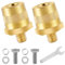 FINEASY 1 Pair Brass Battery Pole Adapter, Car Battery Terminal Connectors with Wrench, M8 Battery Terminal Connector Brass Tone Post Adapter Screws for Cars, motorcycles and boats