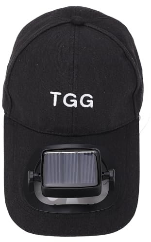 Brrnoo Chapeau de Ventilateur à énergie Solaire avec Pales de Ventilateur Souples à Large Bord, Casquette de Baseball d'été avec Chargement USB pour Les Voyages, la Pêche, la Randonnée,