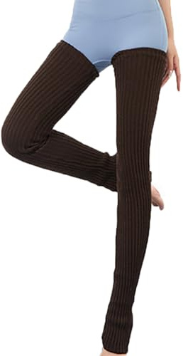 YAMEE Yoga Stulpen Warm Damen Weich Flexibel,Beinstulpen Strumpf Gestrickte Overknee Lange für Ballett Fitness Sport,Lang Stulpe Damen Leg Warmer,Strick-Stiefel-Socken Damen über das Knie Hohe
