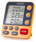 FCXJTU Digital Triple Kitchen Timer, 3 Channels Count UP/Down Memory Timer, Large Display, Loud Volume Alarm, Flashing Light, Magnetic Back, Stand, Battery Included (Orange)