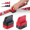 2 Pack Wrapping Paper Cutter With Wheels for Birthday and Christmas - Gift Wrap Cutter for Various Rolls & Papers, With 2 Replaceable Blades (Black-Red)