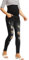 Maacie Jeans De Maternité Denim Coton Très Élastique Pantalons De Maternité Jeans Taille Haute pour Femmes Enceintes Noir M