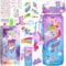Vautvis Licorne Bricolage Gourde Fille DIY Cadeau Fille 4 5 6 7 Ans, Licorne Fille Gourde 600ml, Licorne Bricolage Gourde Fille DIY Gourde Bouteille, Décore Ta Propre Bouteille D'Eau Pour Les Filles