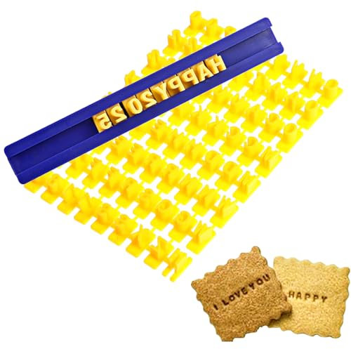 Dimeho Keksstempel 73 Stück Zahlen Symbol Buchstaben Ausstecher für Kekse Schokolade Backen Keks Fondant Kuchen Prägeschneider Werkzeugset für Kuchen Keks Marzipan Deko Prägung