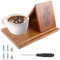 Dreieckiger Buchständer Holz, Kleines Lese-Buchhalter, Leseständer für Bücher, Holz Bücherständer, Buchregal, Book Stand, Buch Ständer für Kaffee und Buchliebhaber-Geschenke
