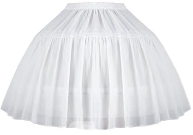 Vlazom Sottogonna da Donna Gonne Corte 2 Cerchio Tulle Vita Alta Tutu Lolita Abiti da Sposa Damigella Vestito da Sottogonne
