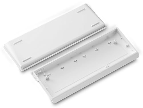 ZMX H60 Aluminum Keyboard Case,60% Customized Mechanical Gaming Keyboard Housing Compatible with Woot60HE/MADLIONS MAD 60 HE 61Keys Compact Barebones Keyboards DIY (White)