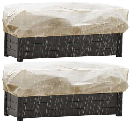 Tiajingzi 2 Stück Pflanzenschutz Winter Kübelpflanzen, Winterschutz für Pflanzen, Blumenkastenabdeckung, Pflanzen Winterschutz Draußen, Frostschutz Hauben mit Kordelzug Schützt Blumen in Balkonkästen