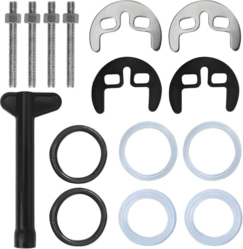Kit de réparation de robinet monobloc 15 pièces, kit de réparation de robinet, rondelles de robinet pour mitigeur et douille de réparation pour fer à cheval et raccords de fixation pour lavabo de