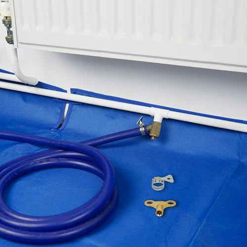 Radiator Drain Down Hose Kit 15m – Heavy Duty TPU Rubber, 5 Bar Working Pressure, Includes Bleed Key & 2 Jubilee Clips
