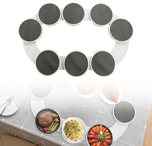 Vassoio Girevole Per Tavolo Da Pranzo,Vassoio Girevole Da Tavolo,Piatto Girevole Per Feste a 360 ° Multifunzionale e Riutilizzabile,Per Cucina,Ristorante,Festa Per Organizzare Pasti e Articoli