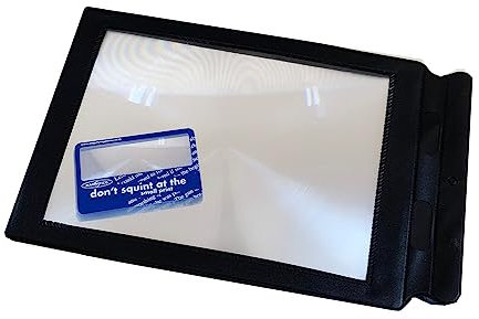 Magnifico Large Full Sheet Magnifier + Magnifico Card Magnifier - Magnifying Reading Vision Aids