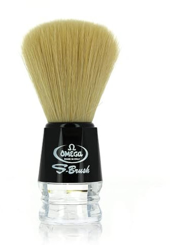 Omega S-Brush Synthetischer Rasierpinsel, Schwarz, 10019 von Omega