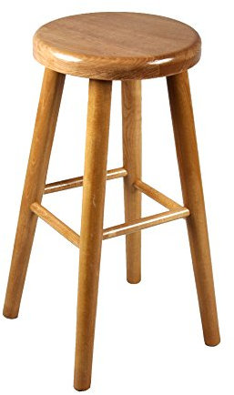 Magnetic Mobel Stück Holz Buche hell Heller Holzhocker Barstuhl Stuhl Barhocker 60 cm (Erle)
