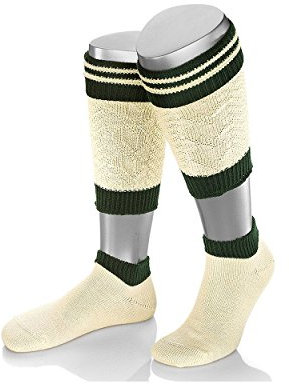 Almbock Trachtensocken Herren weiss - Loferl Wadenstrümpfe weiß - Trachten Herrensocken in Größe 39-41, 42-44, 45-47