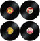 Monsterzeug Retro Tischunterlagen, Schallplatten Tischset, Schallplatten Untersetzer Teller, Schallplatten Unterlage, Vinyl Schallplatte, Platzset, Platzdeckchen, Vinyl Untersetzer