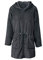 CelinaTex Famous Peignoir De Bain Capuche De Couleur Unie Court Poches Appliquées Fermeture éclair à Double Sens Femme Micro-Flanelle XS l'anthracite