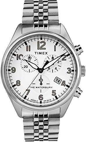 Timex Herren Chronograph Quarz Uhr mit Edelstahl Armband TW2R88500