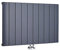 Milano Skye Anthracite Horizontal Single Flat Panel Aluminium Radiator - 600mm x 945mm
